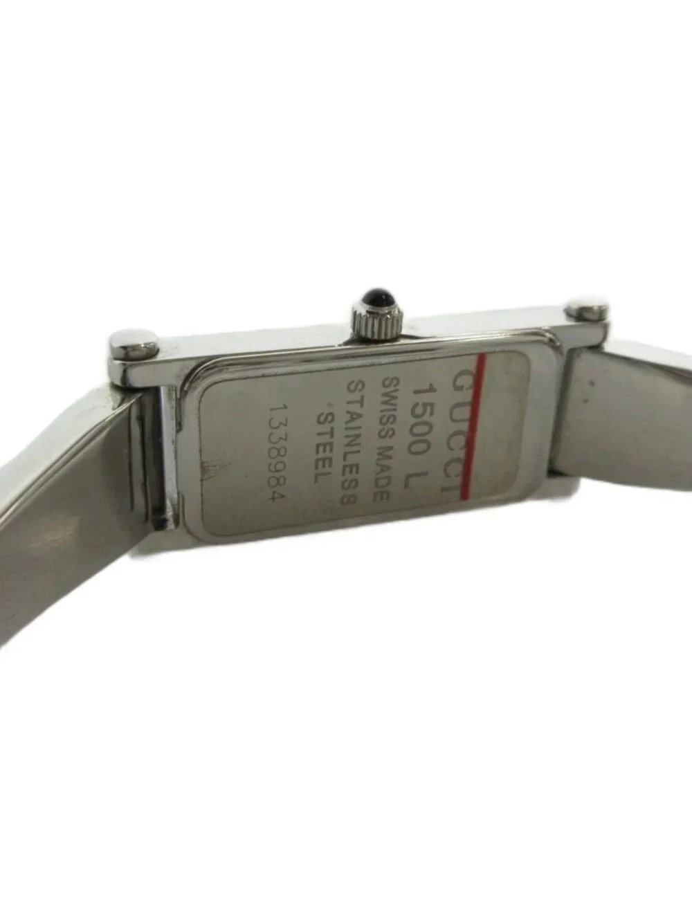 Gucci Watch Quartz Square Black Dial Silver